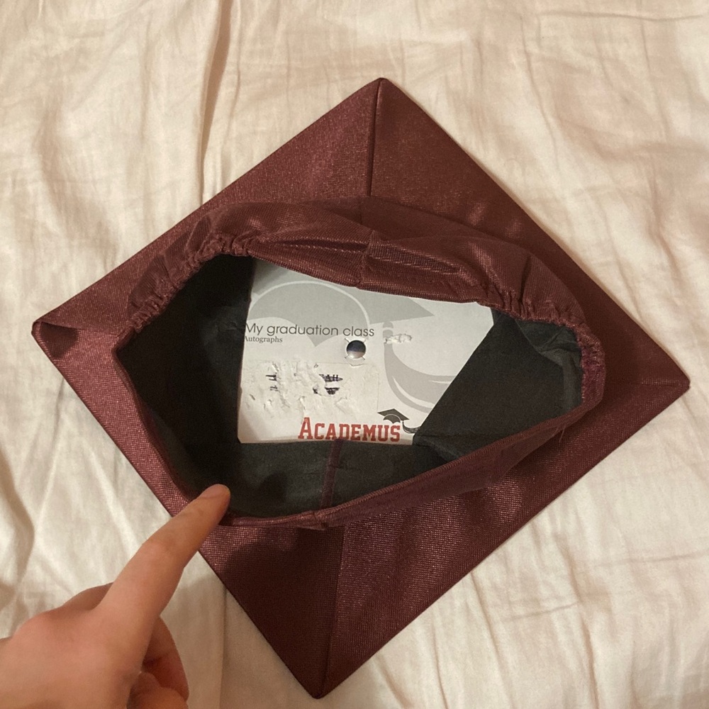 Maroon Graduation Cap - Picture 3 of 3